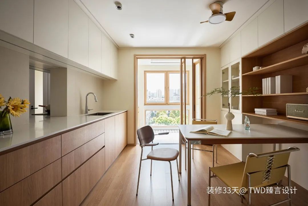 餐厨开窗洞餐桌嵌入餐边柜不朽情缘网站卧室改餐厅(图5)